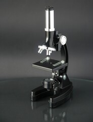 microscope on a black background