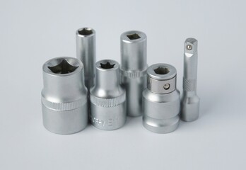 a set of hand tools on a white background