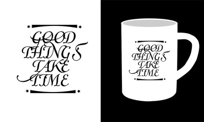 Modern creative customizable mug design with quotes.