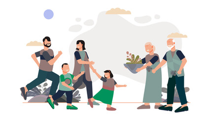 vector organic flat international day of families illustration
