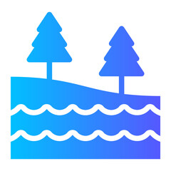 lake gradient icon