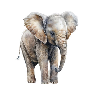watercolor elephant drawing art, Generative AI