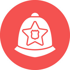 Vector Design Police Helmet Icon Style