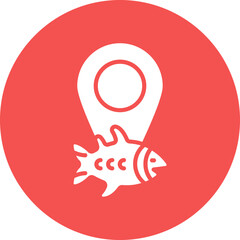 Vector Design Fishing Destinations Icon Style