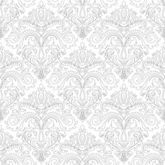 Classic seamless light pattern. Damask orient ornament. Classic light vintage background. Orient ornament for fabric, wallpaper and packaging