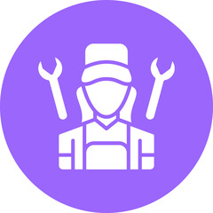 Vector Design Female Plumber Icon Style