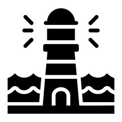 lighthouse glyph icon