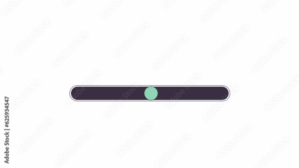 Poster moving side to side slider line 2d loading bar animation. volume slider. progress indicator animated