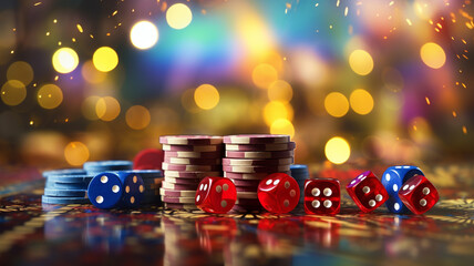 Fototapeta na wymiar high contrast image of casino roulette in motion Generative AI