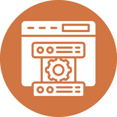 Vector Design Server Side Engineering Icon Style