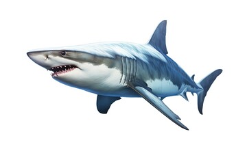 Naklejka premium Shark on the white background, isolated