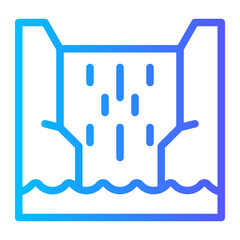 waterfall gradient icon