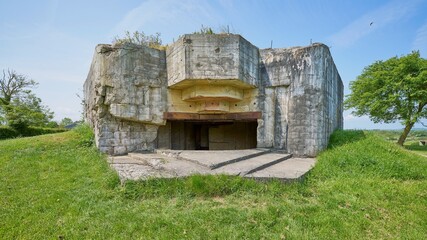 Westwall bunkers in Azeville, Normandy, France