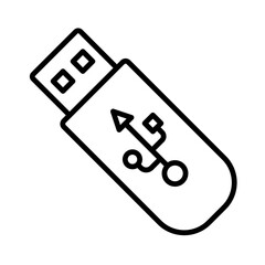 usb Icon Vector Logo Design Template