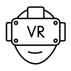 vr virtual reality Icon Vector Logo Design Template