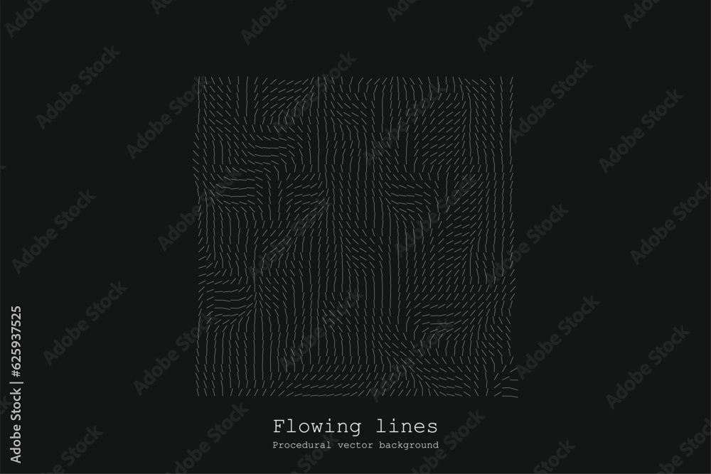 Poster abstract line matrix pattern. noise flow dynamic.