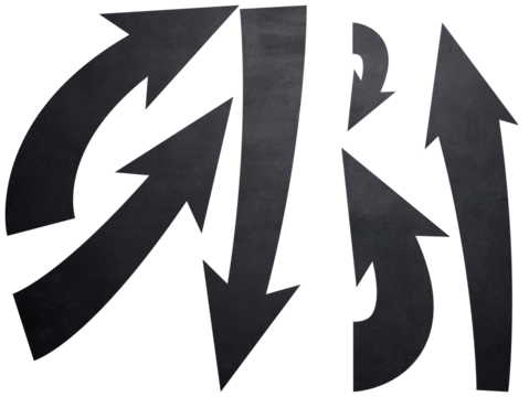 Shapes of black arrows in different directions