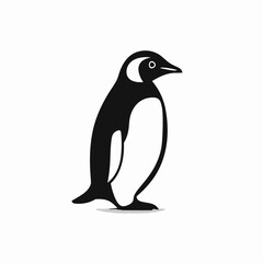 Penguin logo, penguin icon, penguin head, vector