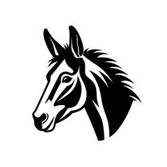 Donkey logo, donkey icon, donkey head, vector