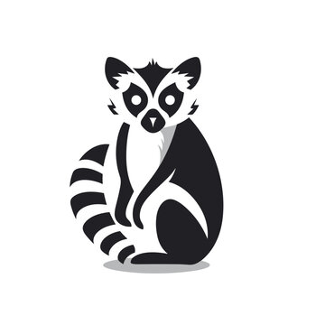 Lemur logo, lemur icon, lemur head, vector