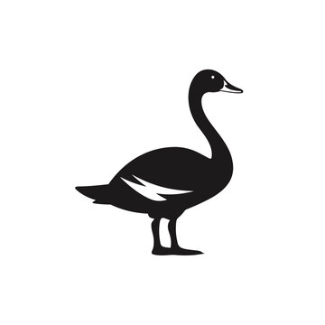 Goose logo, goose icon, goose head, vector