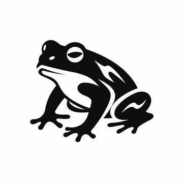 Frog logo, frog icon, frog head, vector