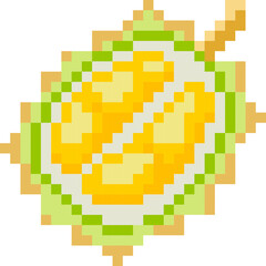 Obraz premium durian cartoon icon in pixel style