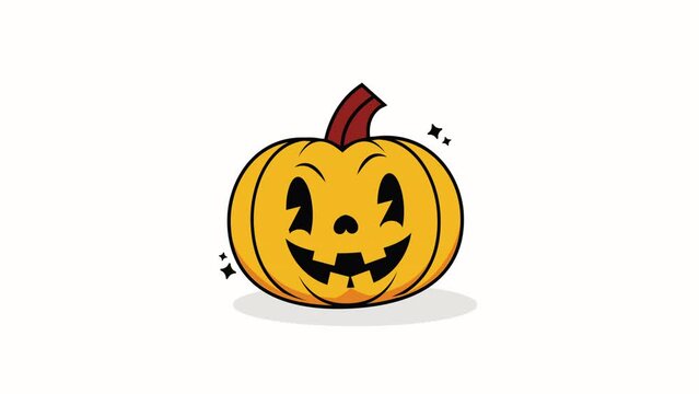 pumpkin kawaii style character animation