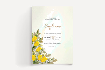 wedding floral invitation card templates