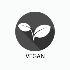 Vegan Icon. Lifestyle Symbol  - Vector.    