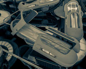 vessel core place close up on the capsule that is open