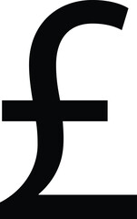 British Pound money symbol icon vector 0n white background . Sterling sign