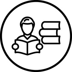 Vector Design Man Reading Book Icon Style