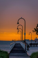 sunset at the pier