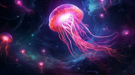 Obraz premium a group of colorful lights