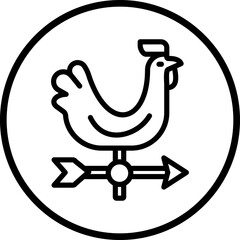 Vector Design Weather Vane Icon Style
