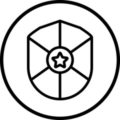 Vector Design Police Shield Icon Style