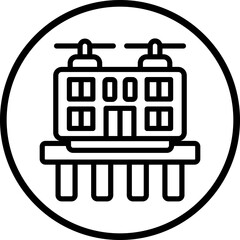 Vector Design Small Monorail Car Icon Style