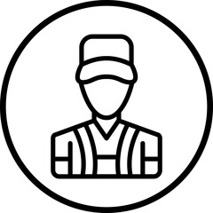 Vector Design Park Attendant Icon Style