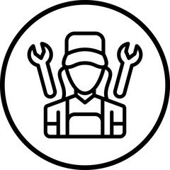 Vector Design Female Plumber Icon Style