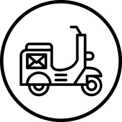 Vector Design Mail Bike Icon Style
