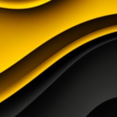 minimal Vibrant dynamic yellow and black wave background in modern style