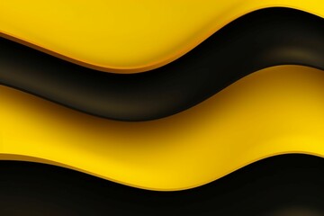 minimal Vibrant dynamic yellow and black wave background in modern style