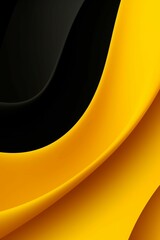 minimal Vibrant dynamic yellow and black wave background in modern style