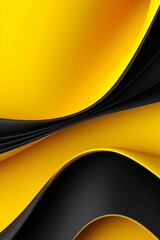 minimal Vibrant dynamic yellow and black wave background in modern style