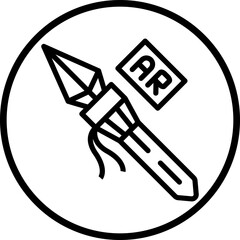 Vector Design Ar Spear Throwing Icon Style