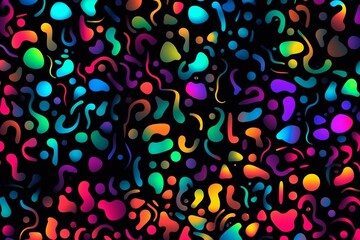 neon negative space, seamless pattern