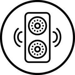 Vector Design Audio System Icon Style