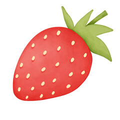 illustration of a strawberry watercolor 