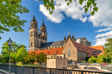 Magdeburger Dom von der Bastion Cleve aus gesehen